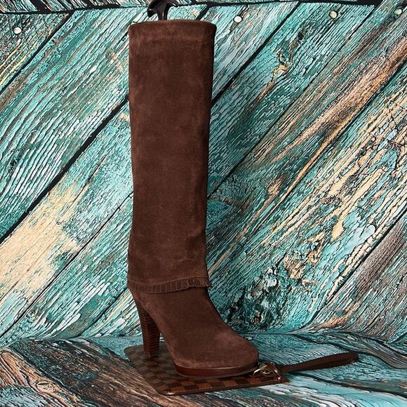 Matisse dark brown suede tall over the knee boots - Picture 6 of 10